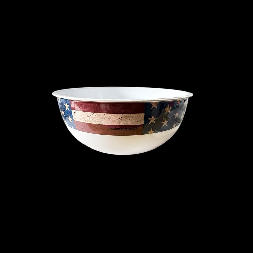 Vtg Sakura Warren Kimble Colonial Melamine/plastic Serving Bowl  12" X 5" Deep